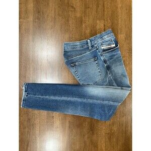 Diesel D-Strukt-R-NE Jeans Size 30 Blue Wash Tapered Slim Fit Stretch Denim
